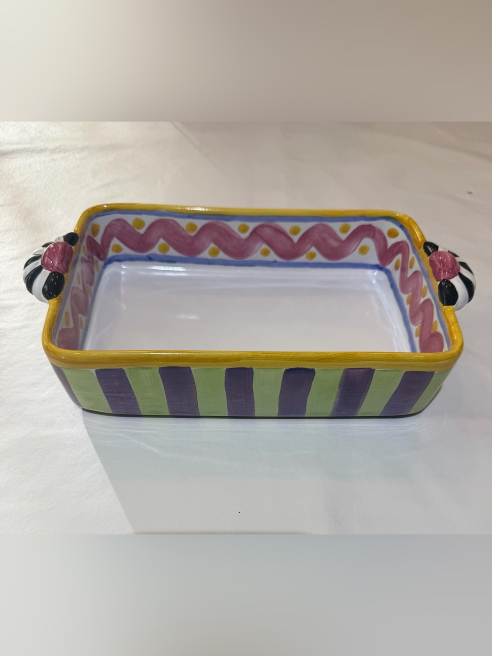 Mackenzie Childs Piccadilly Rectangular mini casserole Dish